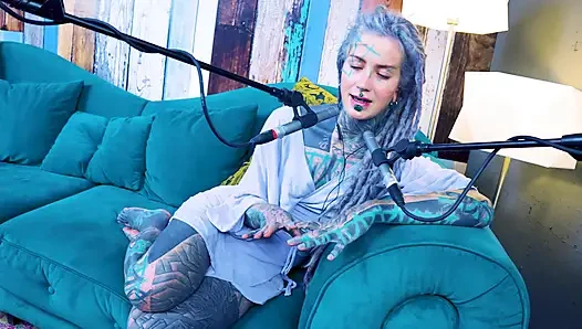 I talk about S - Shame - ASMR podcast SFW talking goth skinny girl dreadlocks tattoo model inked girl