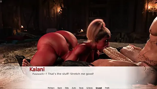 BBW Red Skin Evil Girl Riding Monster Cock And Giving Deepthroat Blowjob