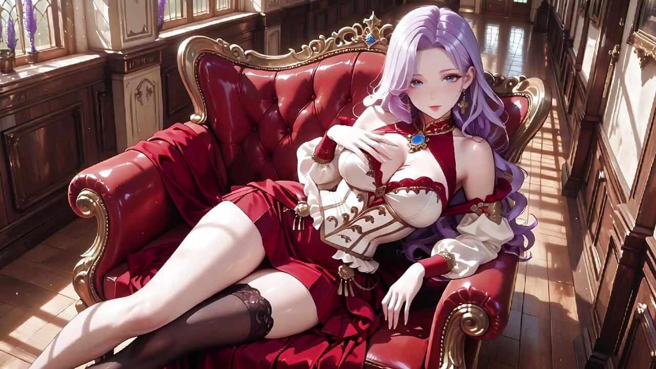 Lazy Coronation on the Golden Throne, Red & White Haute Couture is Insane!