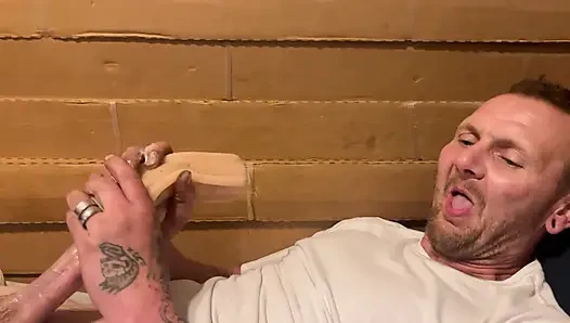 Azgın ve fleshlight'ımı sikiyorum
