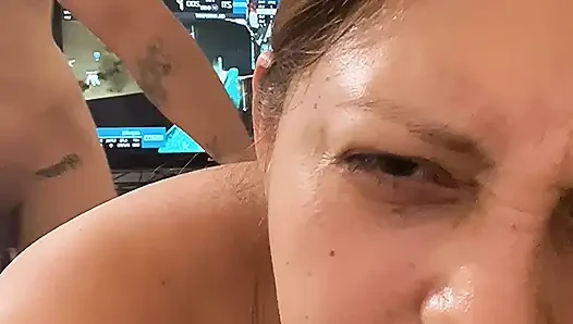 Horny Latina and slut fucking and sucking until she swallows every drop of cum