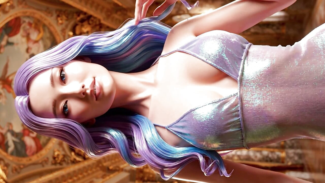 美しい女の子たちがシアーファッションを披露する喜び:Radiant Jewels 3D AI生成