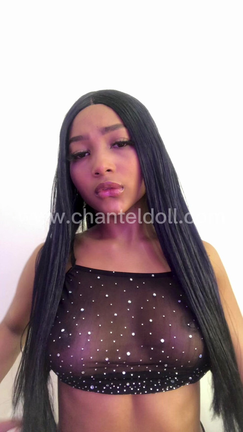 HOT LATINA TEEN SUCKS DILDO AND SPITS BOOBS