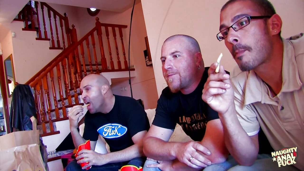 A bald guy fucked this punkish looking girl in her nasty ass and she screamed