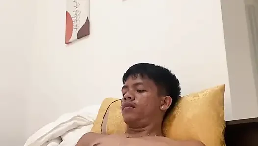 Filipino Twink Gets Hard, Jerking off to Explosive Cumshot