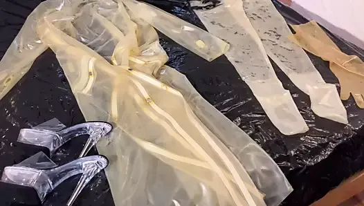 Transparent Latex Masturbation