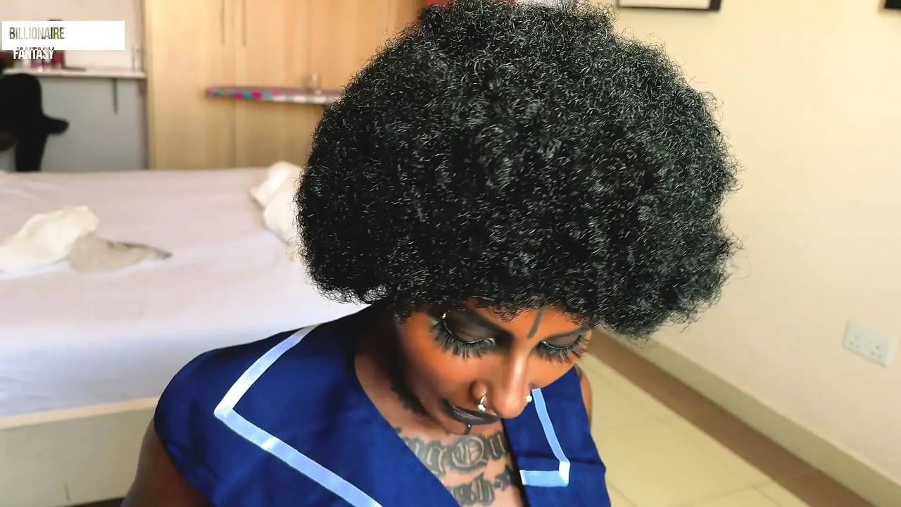 Halloween: Petite Ebony Step Sister Seduces Her Step Brother with Her Slimthick Ass - Billionaire Fantasy