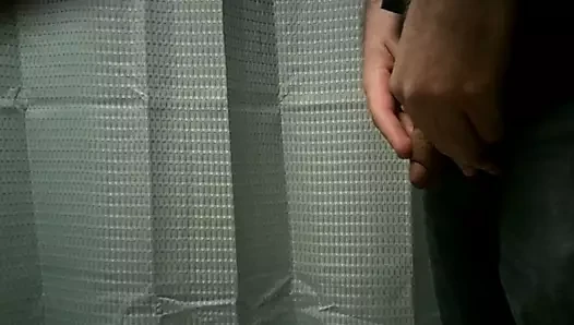 Hot uncut twin friend takes a piss