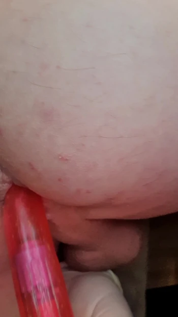 Fingering my ass and fuck him with a vibrator
