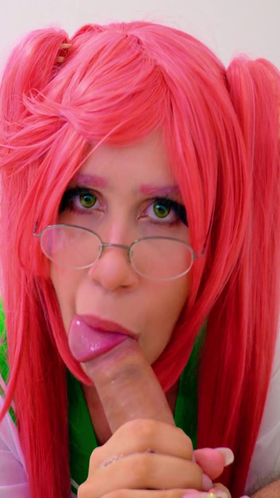Otaku No Anal Heavy: różowowłosy cosplayer ujeżdżanie tyłek uporczywie