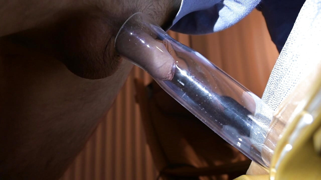 Vacuum suck ropes of cum from guys cock