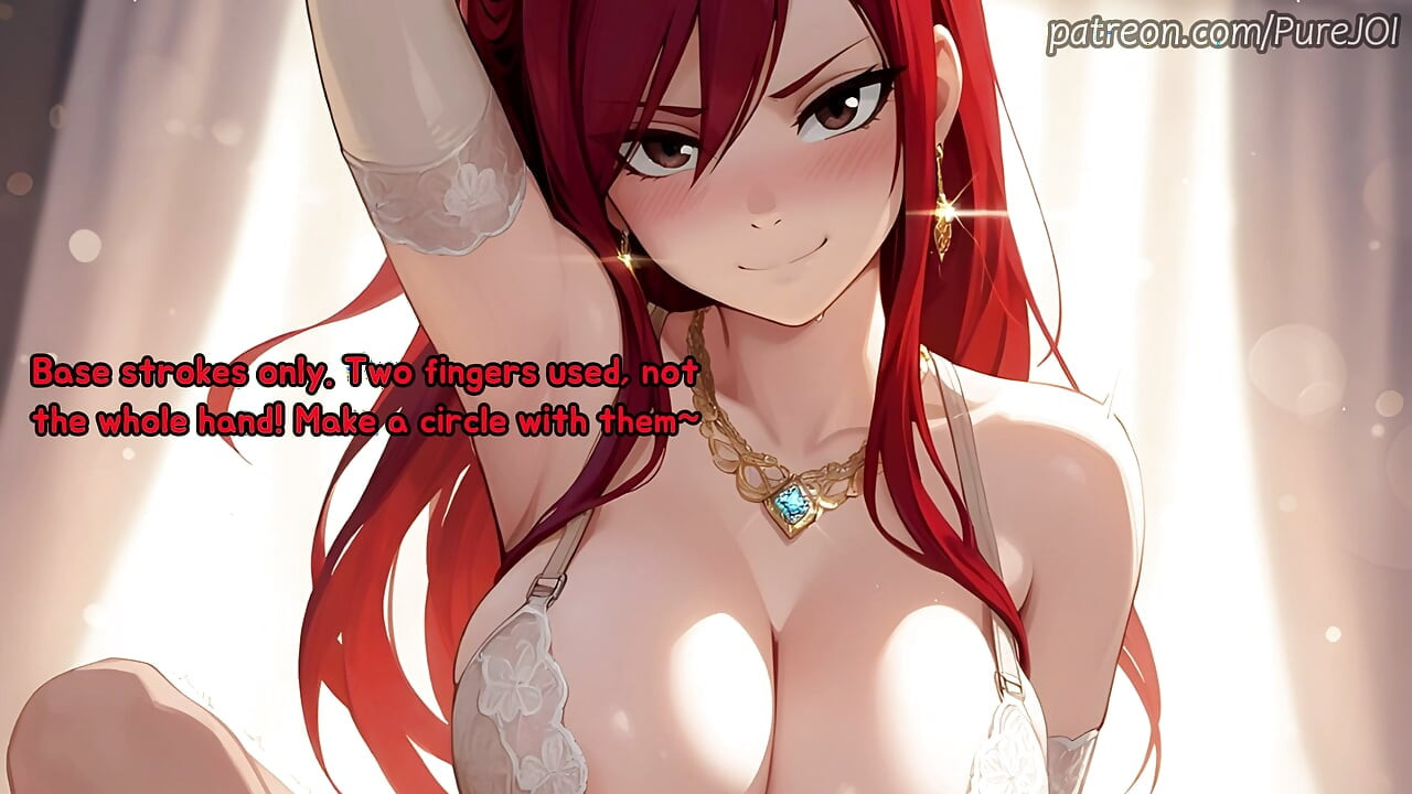 Receba o paizuri de Erza Scarlet como recompensa por ser seu garoto obediente (JOI)