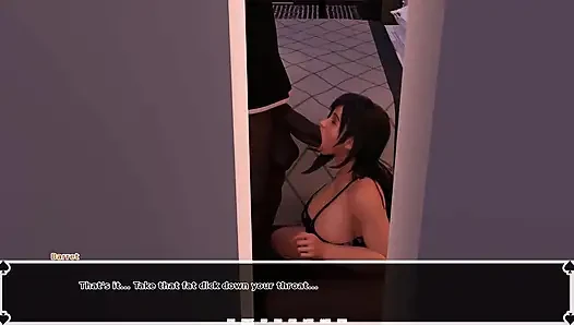 Небеса Tifa Dark: куколд скрывается в шкафу и смотреть, как его девушка глубоко заглатывает большой черный член своего босса - эпизод 43