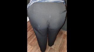 Dirty old perv wanted to wipe precum on my gfs work trousers