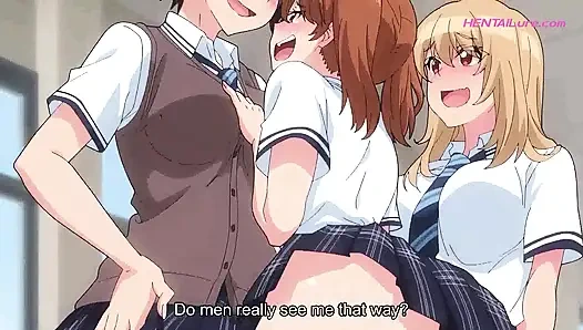 Адам попадает в ловушку голышом с толстой задницей студентки, умоляет, чтобы ее потрахали - HENTAI без цензуры (ENG субтитры)