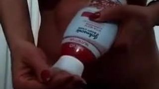 mother gives herself a cream