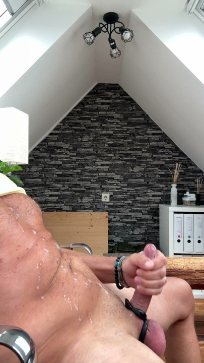 Massive cumshot after 7 days | Clip 1