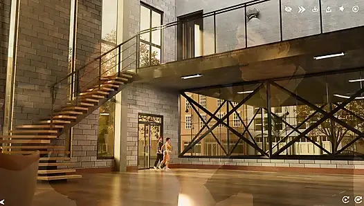 Eine reinigung spät in der nacht mit Alyssia führt zu einem privaten anschluss am pool (3D-gameplay)