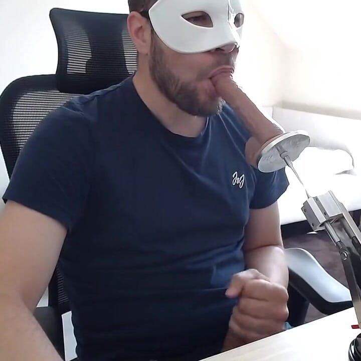 Master Dominates Useless Beta Male with Machine to Fuck Ass and Mouth with Cum Eating