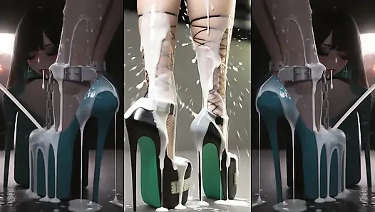 Ultra High Heels full of cum