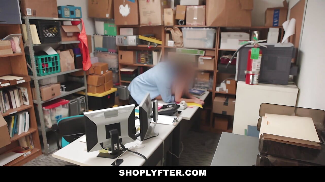 Tiny Teen Naiomi Mae Caught Shoplifting and Taken for Strip Search