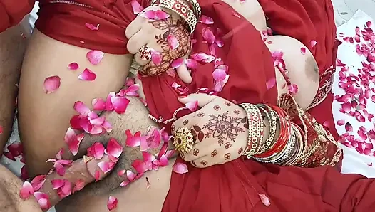 Suhagrat - ilk düğün gecesi seksi - yeni Hintli ateşli çift