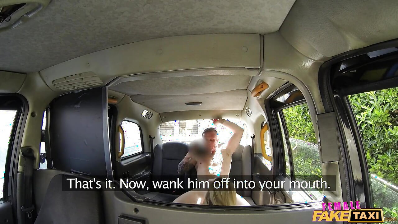 Female Fake Taxi - Tattooed Dude Gives Driver a Facial for a Fare