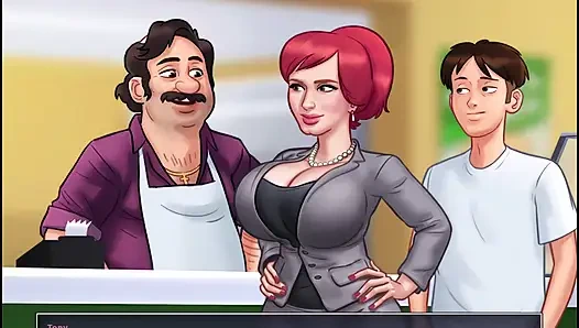Summertime saga - sucking on jenny's boobs