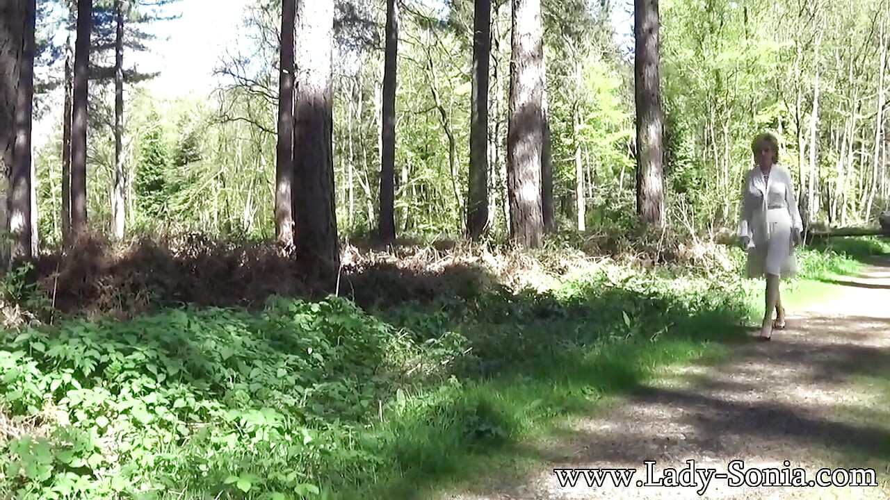 Lady Sonia Nylons and Heels in the Woods