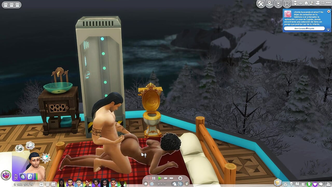 Sims seksi dalam panas