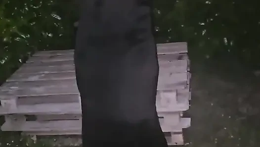 He Fucks My Pussy and Ass Outdoors on a Pallet