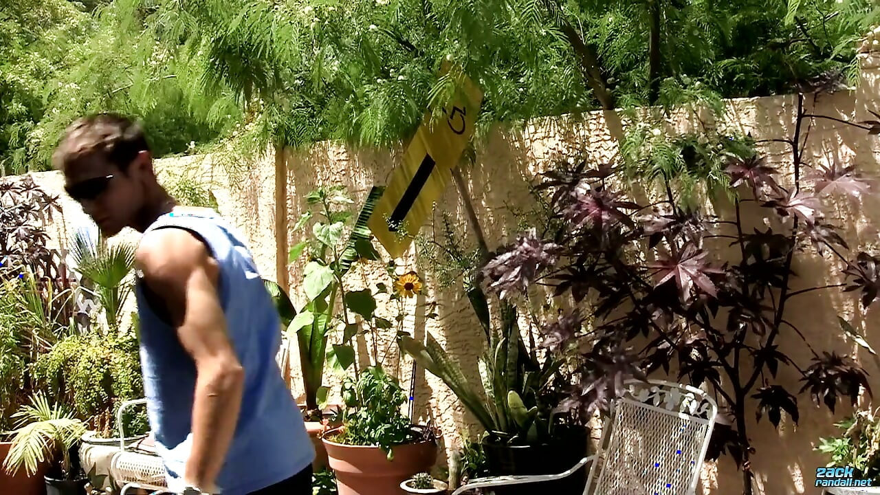 Hung Uncut Stroking in the Sun!