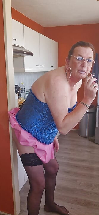 Enjoying my dildo and a cigarette