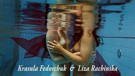 Liza and Krasula enjoy the pool a lot