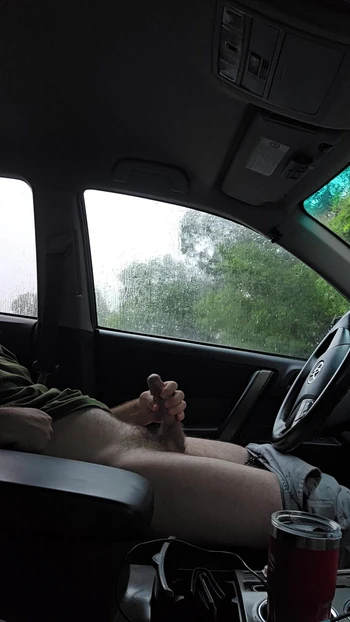 Car wank and cum.