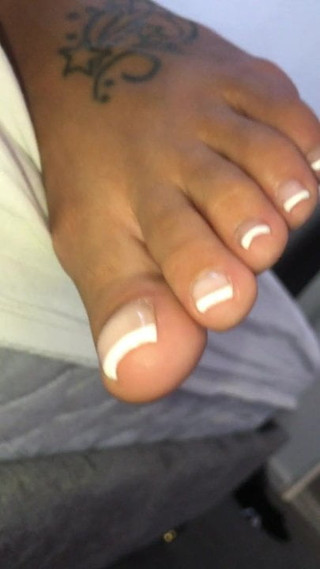 Sexy toenails long french tips