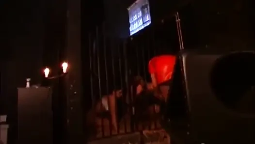 Mistress and her slave couple in exciting session