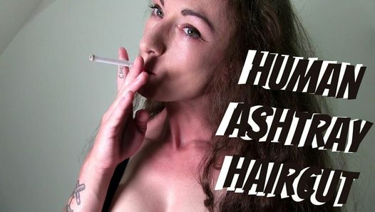 Trailer - rauchender Fetisch, menschlicher Aschenbecher, Haarschnitt, Demütigung