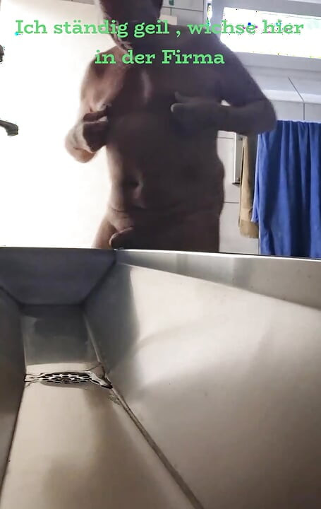 Jerking off in the washroom, public