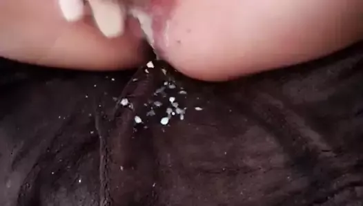 Creamy multiorgasm squirt natural tits
