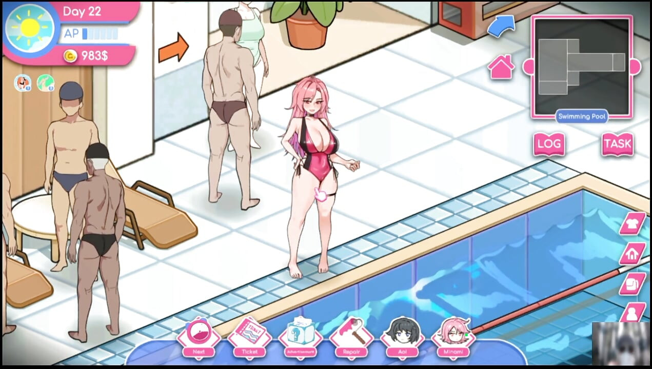 EP-3"Lifeguard holic gameplay! NTR HENTAI GAME! Innocent cheating gf becomes my exhibitionist slave!!