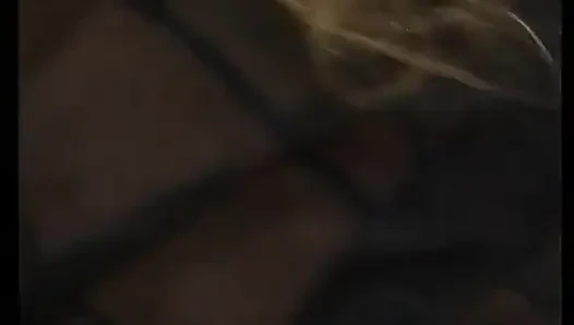 Two horny erotic studs double penetrate blonde slut after BJ's 2 scenes in 1