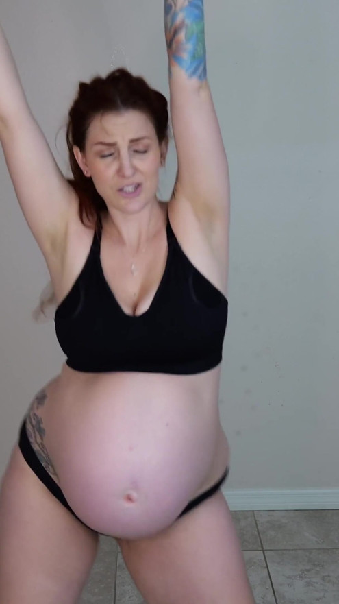 9months Pregnant Striptease Ice Cream
