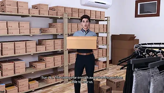 Sue si susan terjebak di ruang backstock dingin sambil bugil dan berujung dengan seks liar