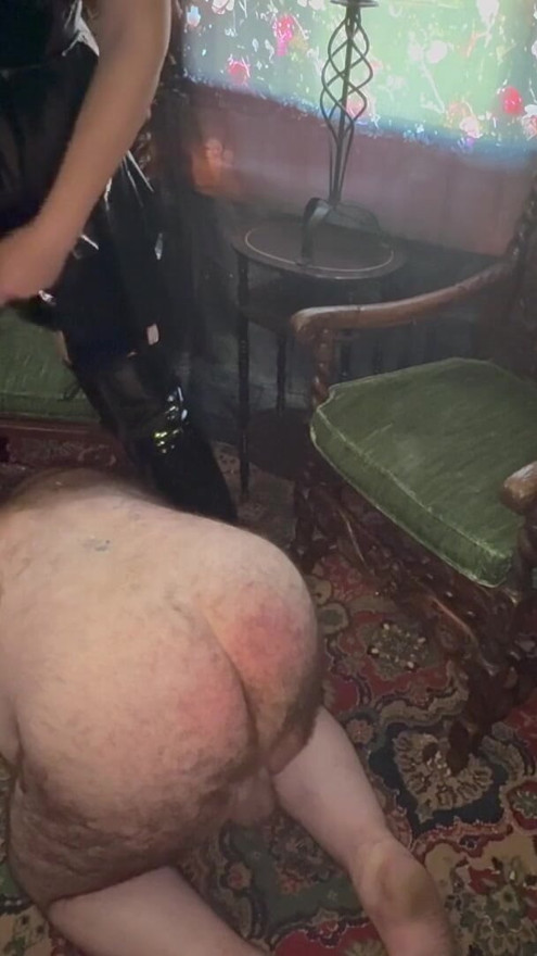 Domina Satana and  Miss Nova Raye teach Booboo manners | Clip 1