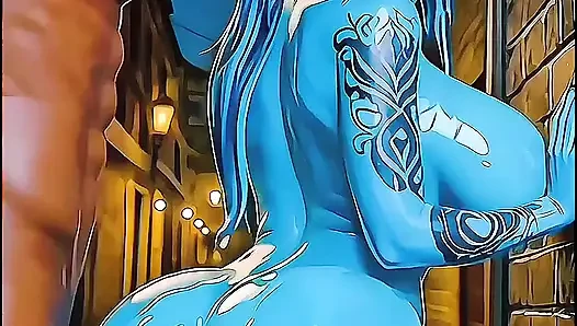 NEON DREAMS - WATER SLUT MONSTER IS HUNGRY FOR CUM!