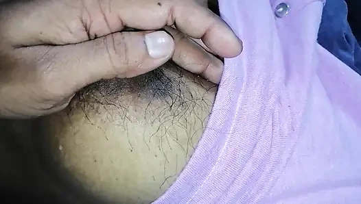 Asian with Bushy Hairy Tits Full Body Strip Before Intense Sex