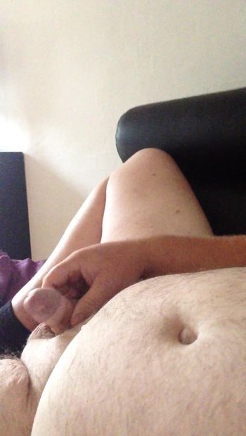 Wanking to video - watch my small cock