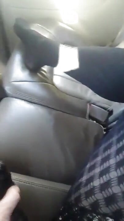 Angel fucking her pocket pussy in the car