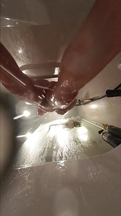 Webcam Under Bath. Girlfriend After Sex in Shower